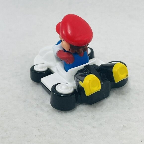 Nintendo McDonald Mario Mariokart Kart Toy Figure Racing Car Racer Vehicle White - Picture 6 of 10